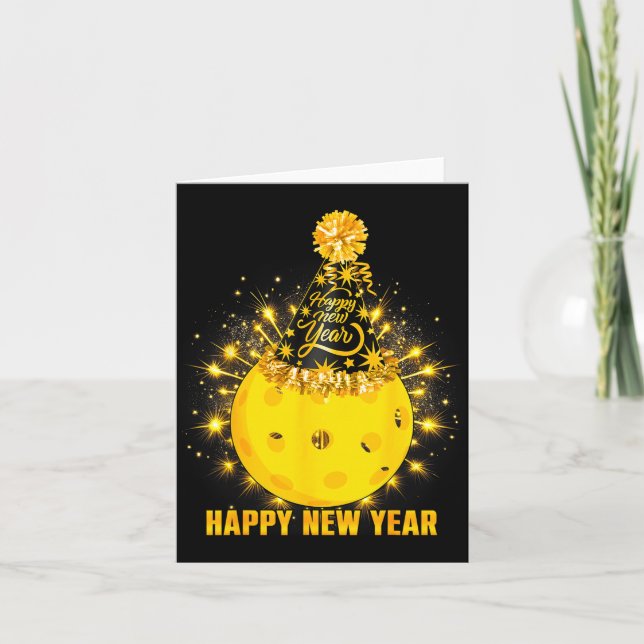 Carte Happy New Year 2026 Ckleball Party Hat New Years E (Devant)