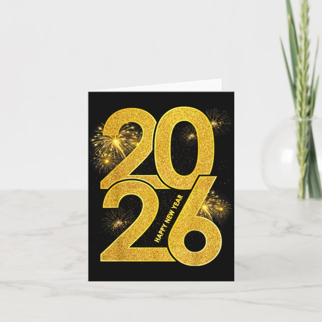 Carte Happy New Year 2026 Firework Family Matching Men W (Devant)