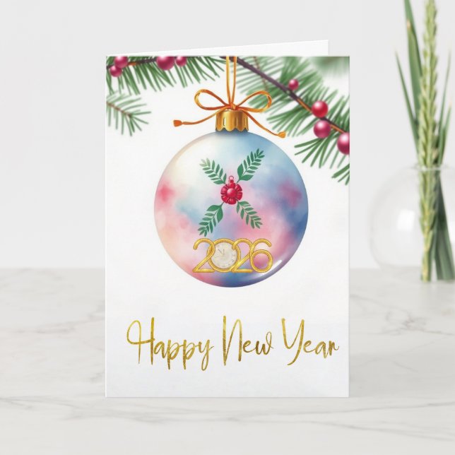 Carte Happy New Year Card (Devant)