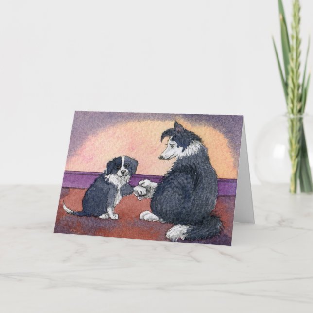 Carte Happy Nurses Day chien et chiot CARD (Devant)