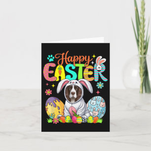 Carte Happy Pâques Anglais Springer Spaniel Cosplay Bunn