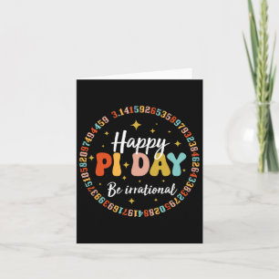 Carte Happy Pi Day Funny Math Lover Enseignant 3.14 Pi N