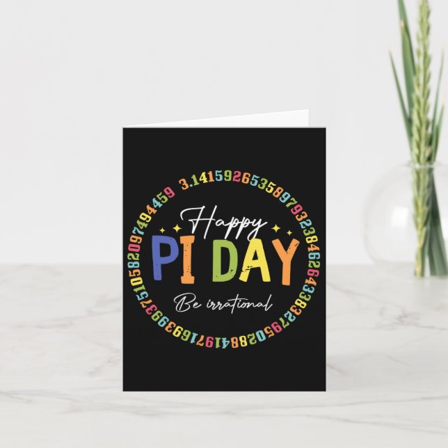 Carte Happy Pi Day Funny Math Lover Enseignant 3.14 Pi N (Devant)