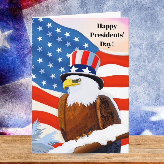 Carte Happy Presidents' Day Patriotic Bald Eagle (Créateur téléchargé)
