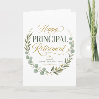 Carte Happy Principal Retirement Gift