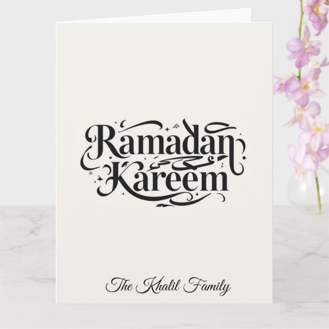 Carte Happy Ramadan Mubarak Ramadan Kareem Muslim (Orchidée)