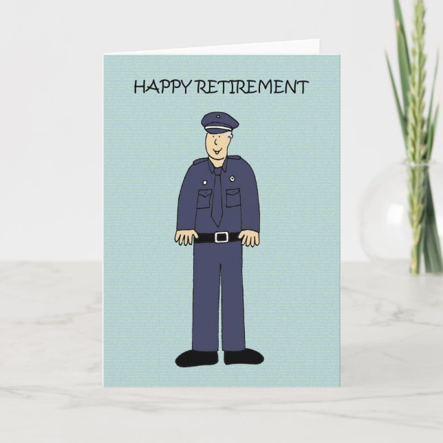 Carte Happy Retirement to Police Officer (Devant)