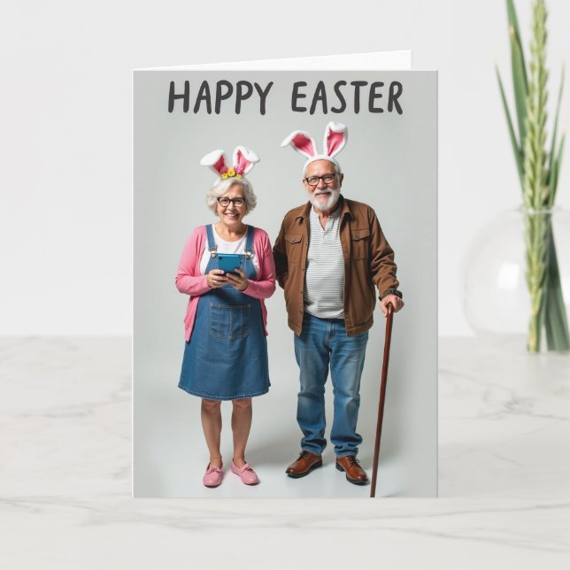 Carte Happy Senior Couple Greeting Card (Devant)