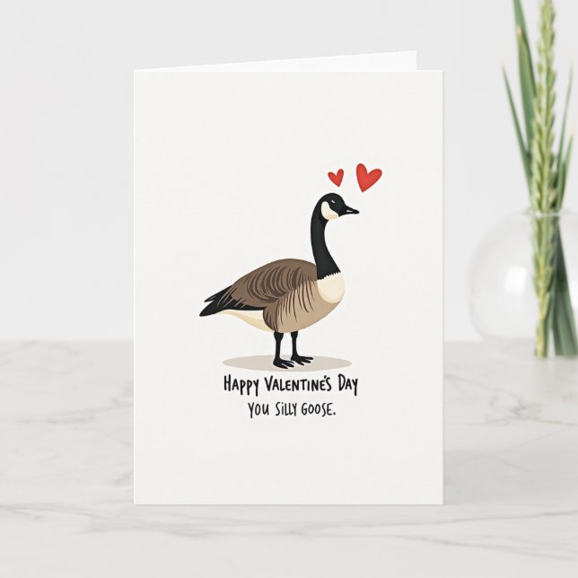 Carte Happy Silly Goose Valentines Card (Devant)