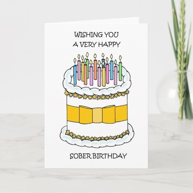Carte Happy Sober Birthday (Devant)