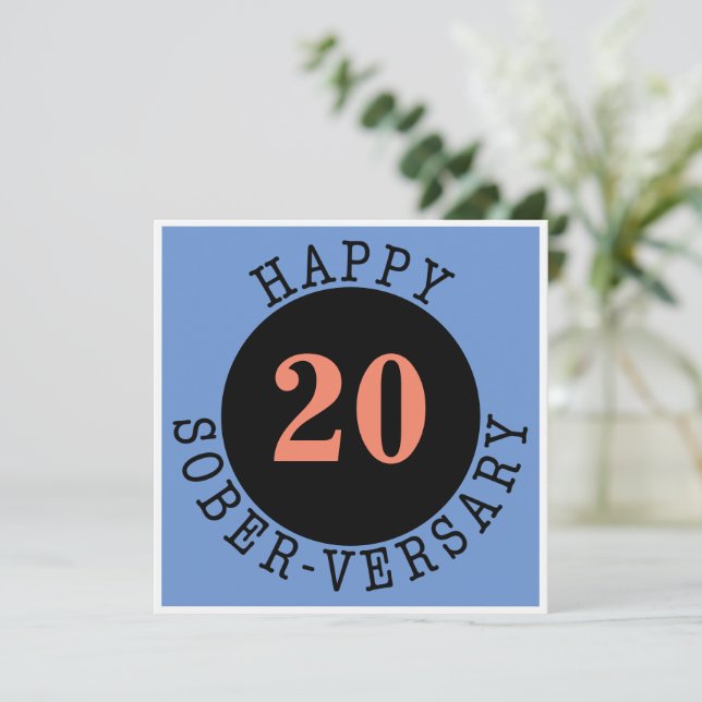 Carte Happy Sober-versary (Debout devant)