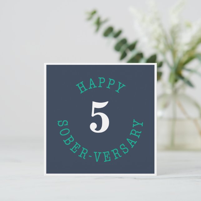 Carte Happy Sober-versary (Debout devant)