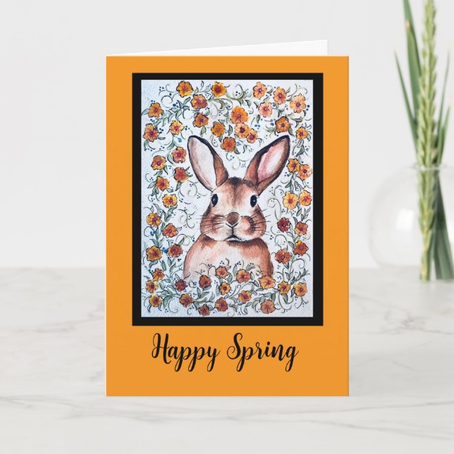 Carte Happy Spring Bunny (Devant)