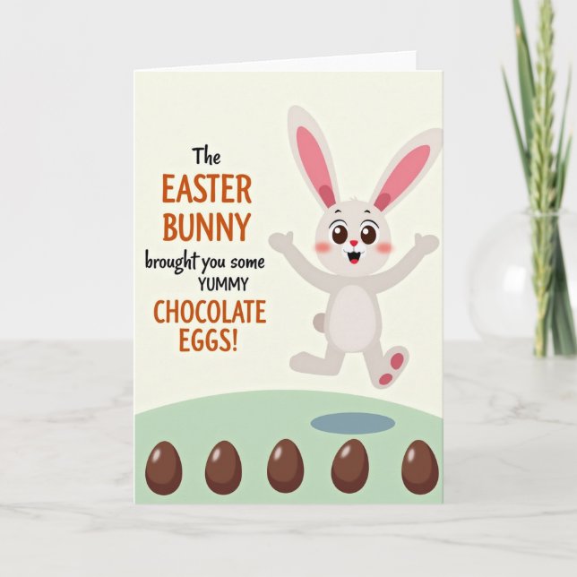 Carte Happy Spring Bunny Greeting Card (Devant)