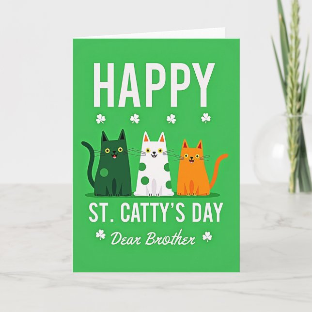 Carte Happy St Cattys Day Brother Card (Devant)