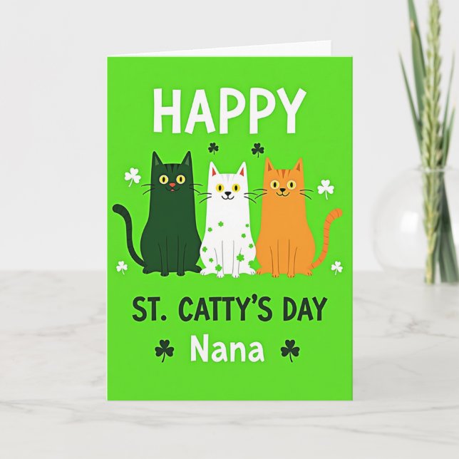 Carte Happy St Cattys Day Nana Card (Devant)