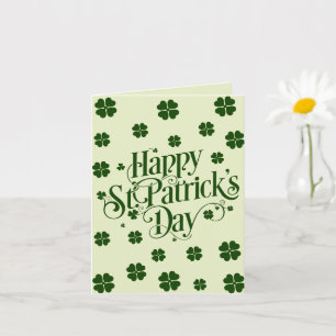 Carte happy st Patrick's day coutume shamrock