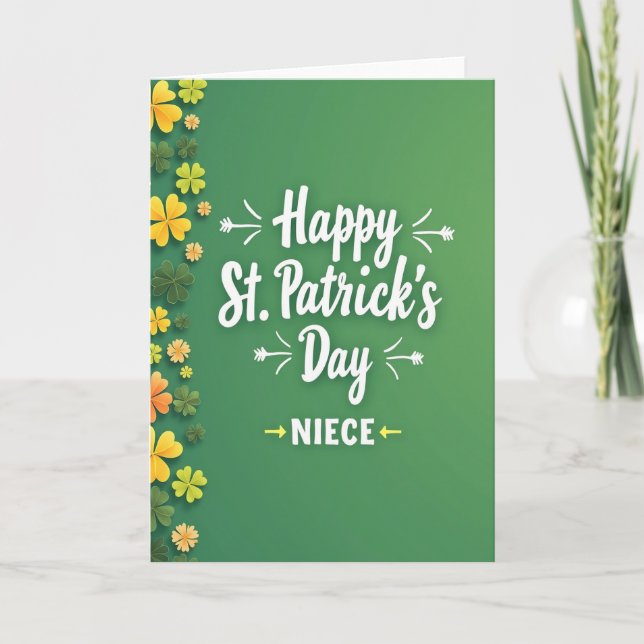 Carte Happy St Patricks Day Niece Card (Devant)