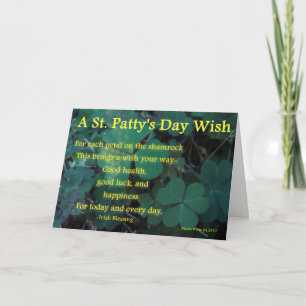 Carte Happy St. Patty's Day - Shamrock (1) - Card