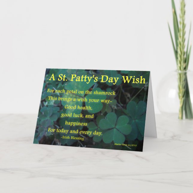 Carte Happy St. Patty's Day - Shamrock (1) - Card (Devant)