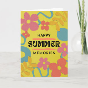 Carte Happy Summer Memories brillant et coloré