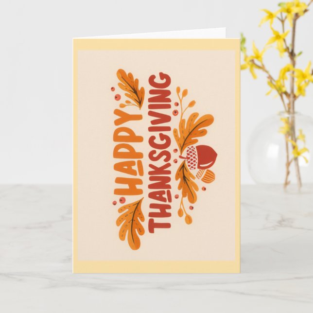 Carte Happy Thanksgiving Greeting Card (Fleur jaune)