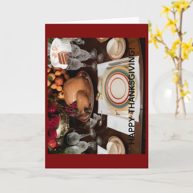 Carte Happy Thanksgiving Greeting Card (Fleur jaune)