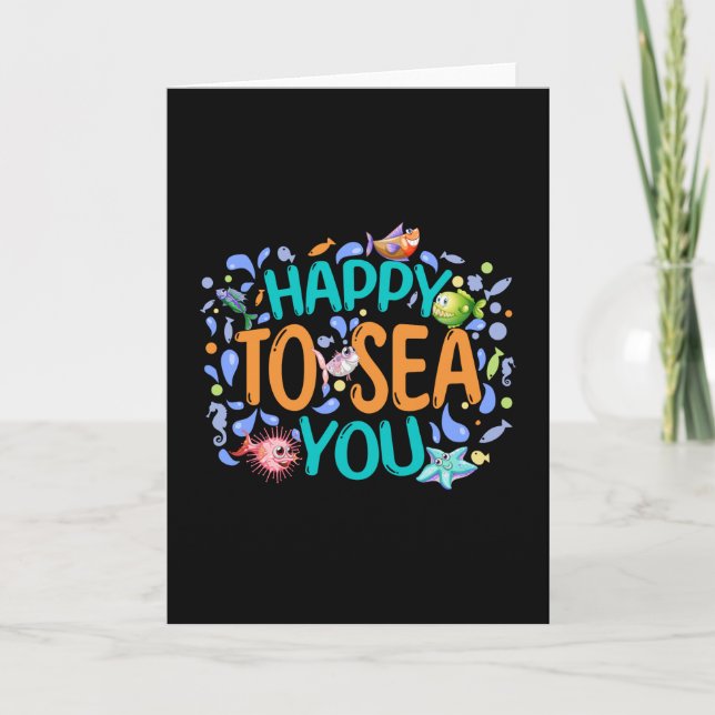 Carte Happy to Sea You - Cute Summer Pun (Devant)