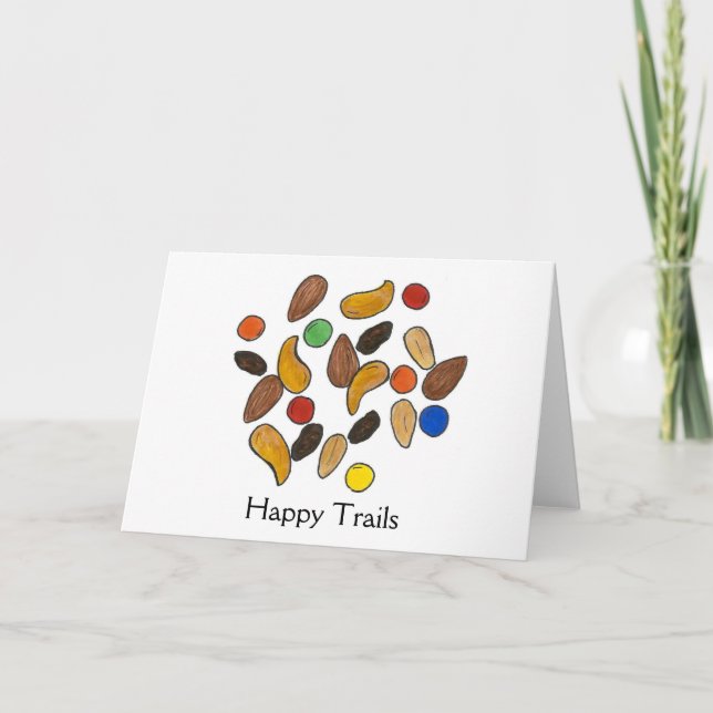 Carte Happy Trails Trail Mix Go Away Retirement Card (Devant)
