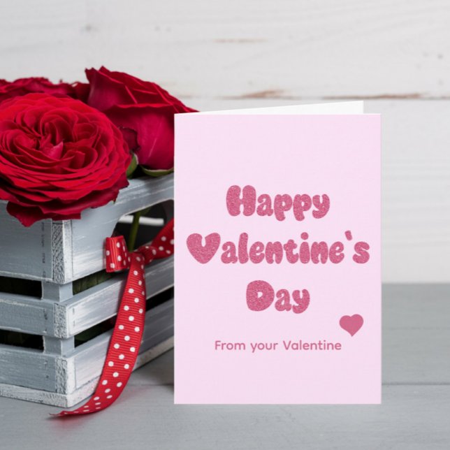 Carte Happy Valentine's Day Glitter (Créateur téléchargé)