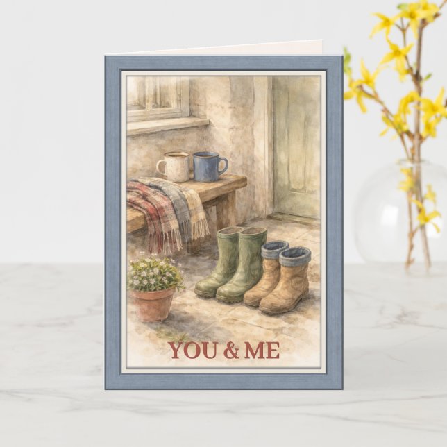 Carte Happy Valentine's Day Perfect Couple (Fleur jaune)