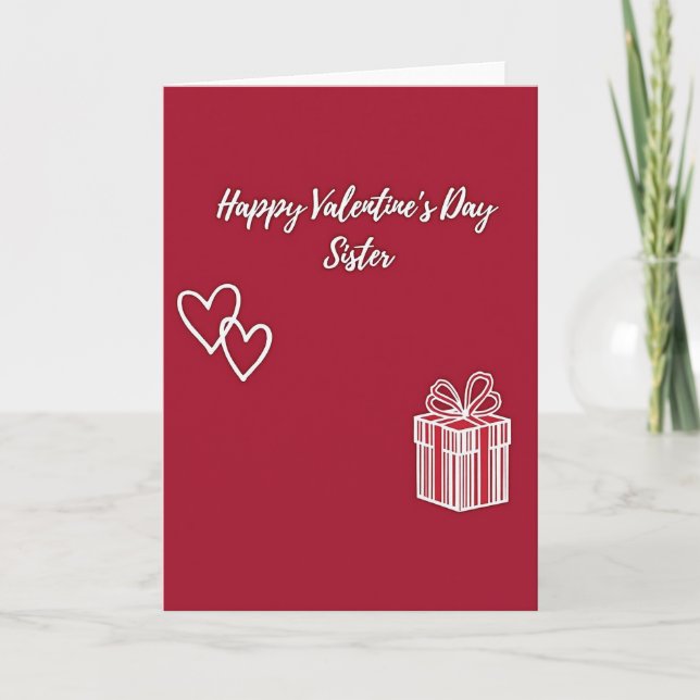 Carte Happy Valentines Day Sister Card (Devant)
