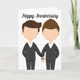 Carte Happy Wedding Anniversary Gay Men Couple