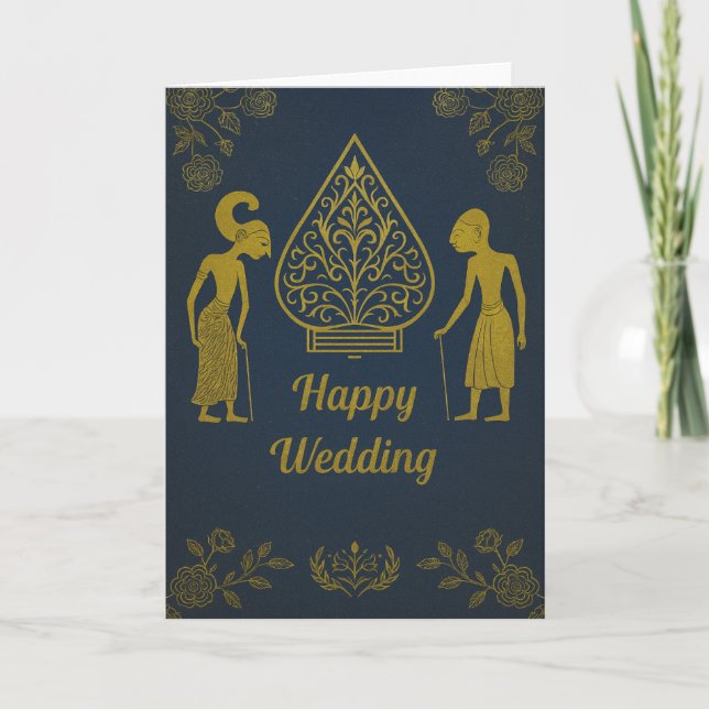 Carte Happy Wedding Wayang CULTURE  (Devant)