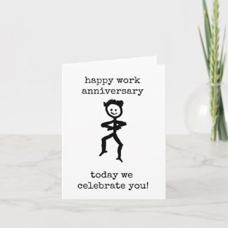 Carte Happy Work Anniversary, Celebrate You, Minimalist