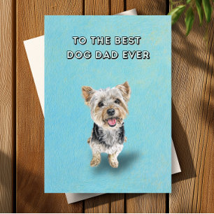 Carte Happy Yorkshire Terrier Best Chien Fête des pères