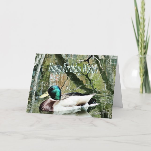Carte HappyBirthday Mallard carte-peut changer des mots (Devant)