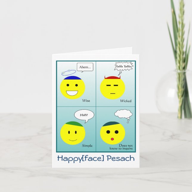 Carte Happyface Pesach (Devant)