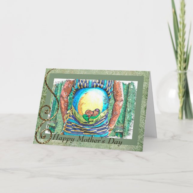 Carte Happy's Mother's Day for Expectant African America (Devant)