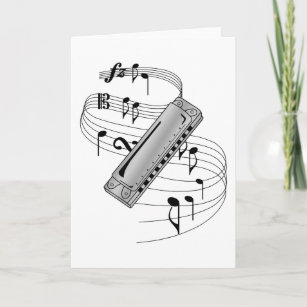 Cartes De Vœux Harmonica Zazzle Fr