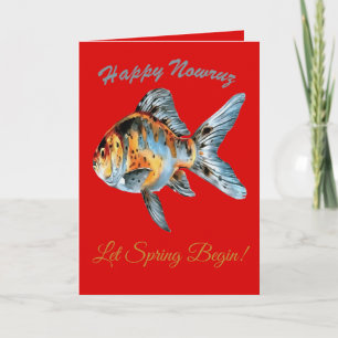 Carte Harmonie de printemps, Nowruz heureux Poisson
