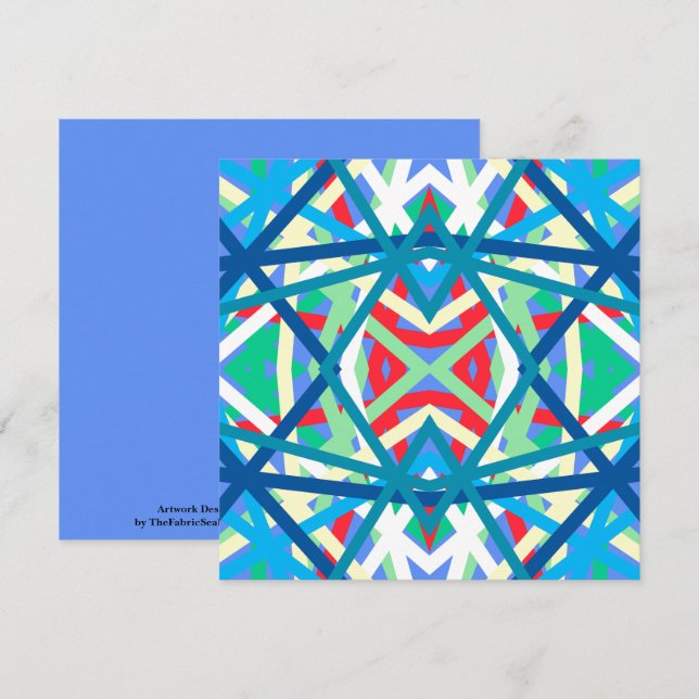 Carte Harmonie équilibrée de Cornflower Couleurs Abstrai (Devant / Derrière)