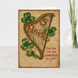 Carte Harpe d'Erin Shamrock Haut du matin