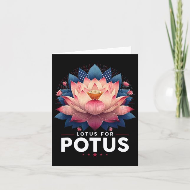 Carte Harris 2024 Lotus Pour Potus Trending President (Devant)