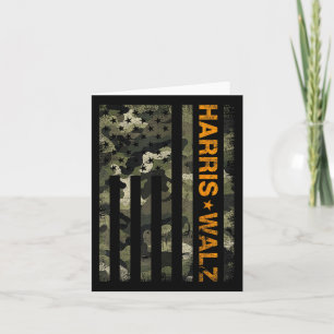 Carte Harris 2024 Président Usa Camouflage Dudes Walz Wa