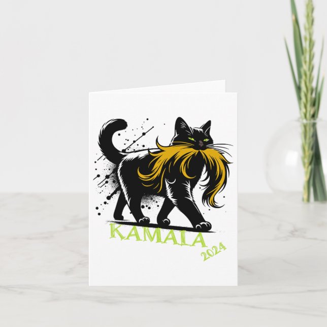 Carte Harris Funny Retro Enfless Chat Lady Président 20 (Devant)