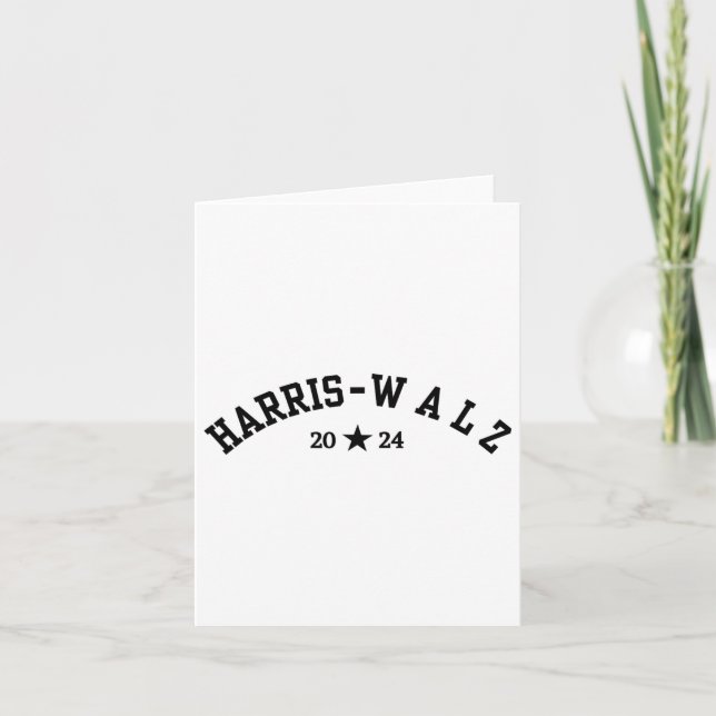 Carte Harris Tim Walz Élection de base-ball de police 20 (Devant)