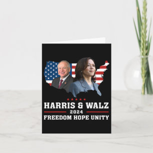 Carte Harris W 2024 Freedom Hope Unity Political Kamala