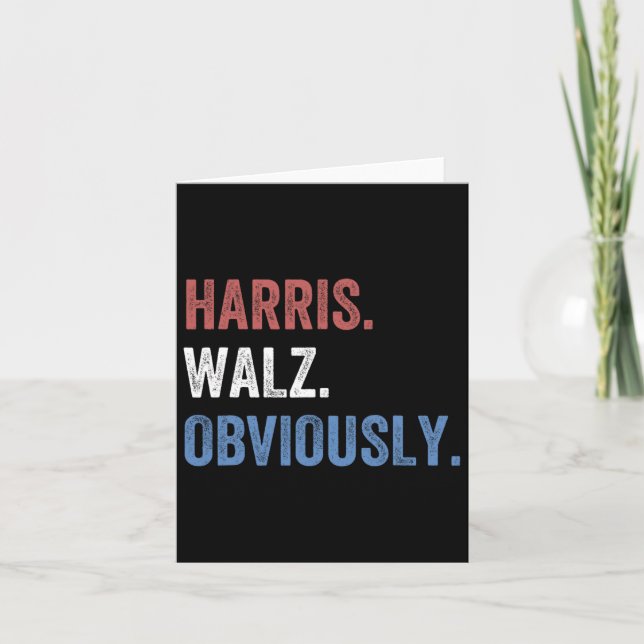 Carte Harris, W. Évidemment. - Kamala Harris Et Tim W 20 (Devant)