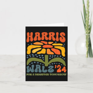 Carte Harris W Waltz 2024 Rétro Bohème Vintage Groovy Fl